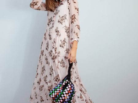 BUP Aia printed dress in peach brown rose Online