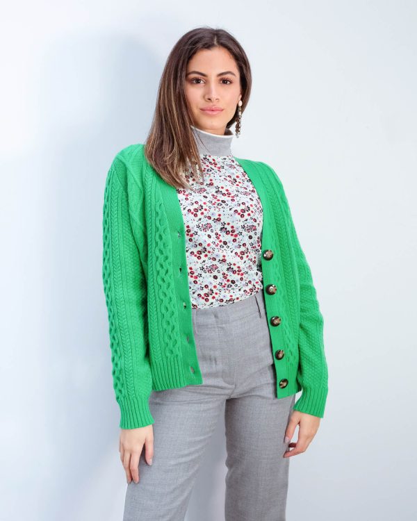 JU Aran cardigan in spring on Sale