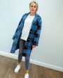 EA Wice check knit cardi in persian sky Fashion