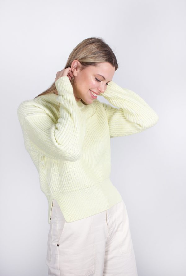 Joseph cotton-blend round-neck sulphur jumper Fashion