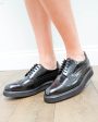 Grenson Gwynith gloss brogues in black For Sale