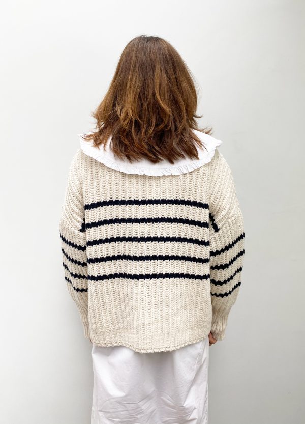 M Tupper Striped Knit in Nature on Sale