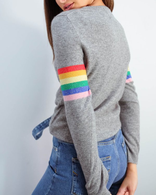 JU Lurex stripe rainbow For Cheap