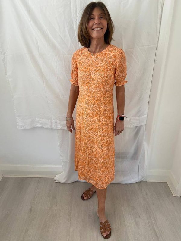 PP Betty dress in orange leopard For Cheap