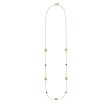 AB NK10085 Long multi disc necklace in gold, turquoise Sale