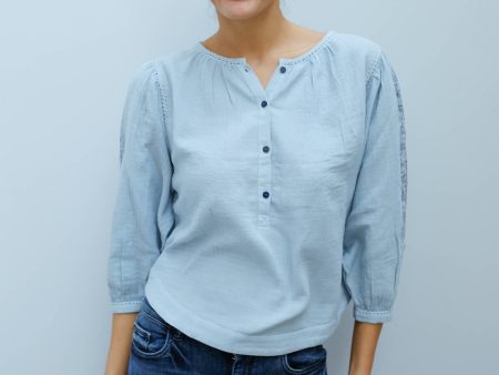 V Gabby top in pacific Sale