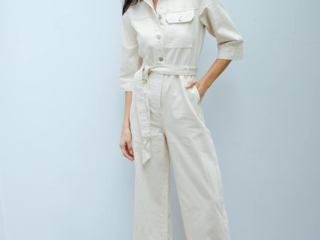 SLF Helena white denim jumpsuit Online