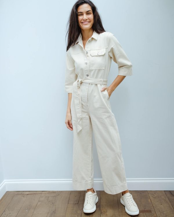 SLF Helena white denim jumpsuit Online