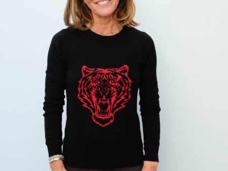 JU Lion crew in black and red For Discount