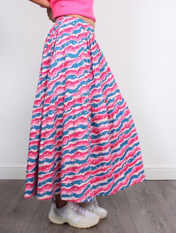 PPL Lea Skirt in Squiggle Star 01 in Pink & Blue For Cheap