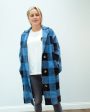 EA Wice check knit cardi in persian sky Fashion