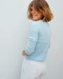 JU Shrunken Vee cardi in powder blue Online