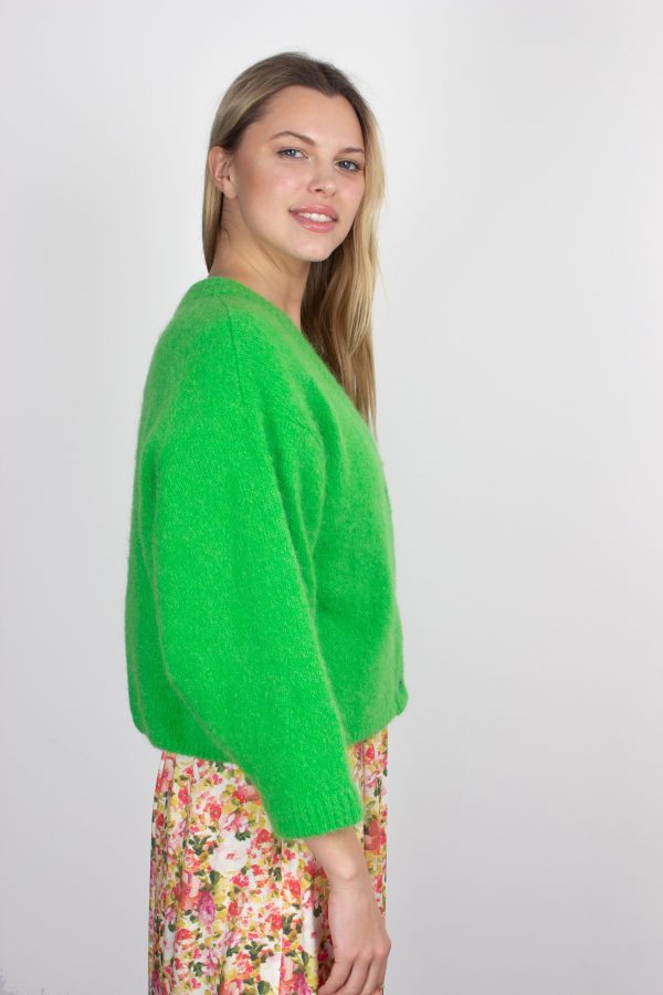 American Vintage Pinoberry mohair-blend rainette cardigan on Sale