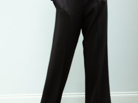 JOSEPH Tawn matt georgette trousers in black Online Hot Sale