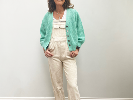 BR Dosany Knit Cardi in Aqua Hot on Sale