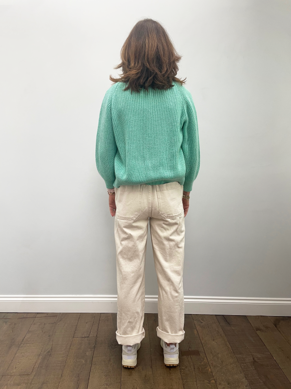 BR Dosany Knit Cardi in Aqua Hot on Sale