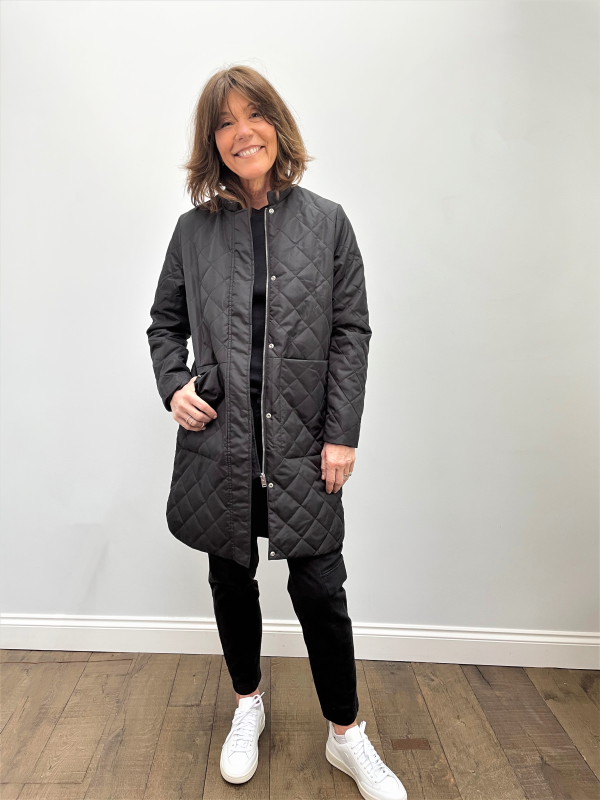 SLF Fillipa Quilted Coat in Black Online now